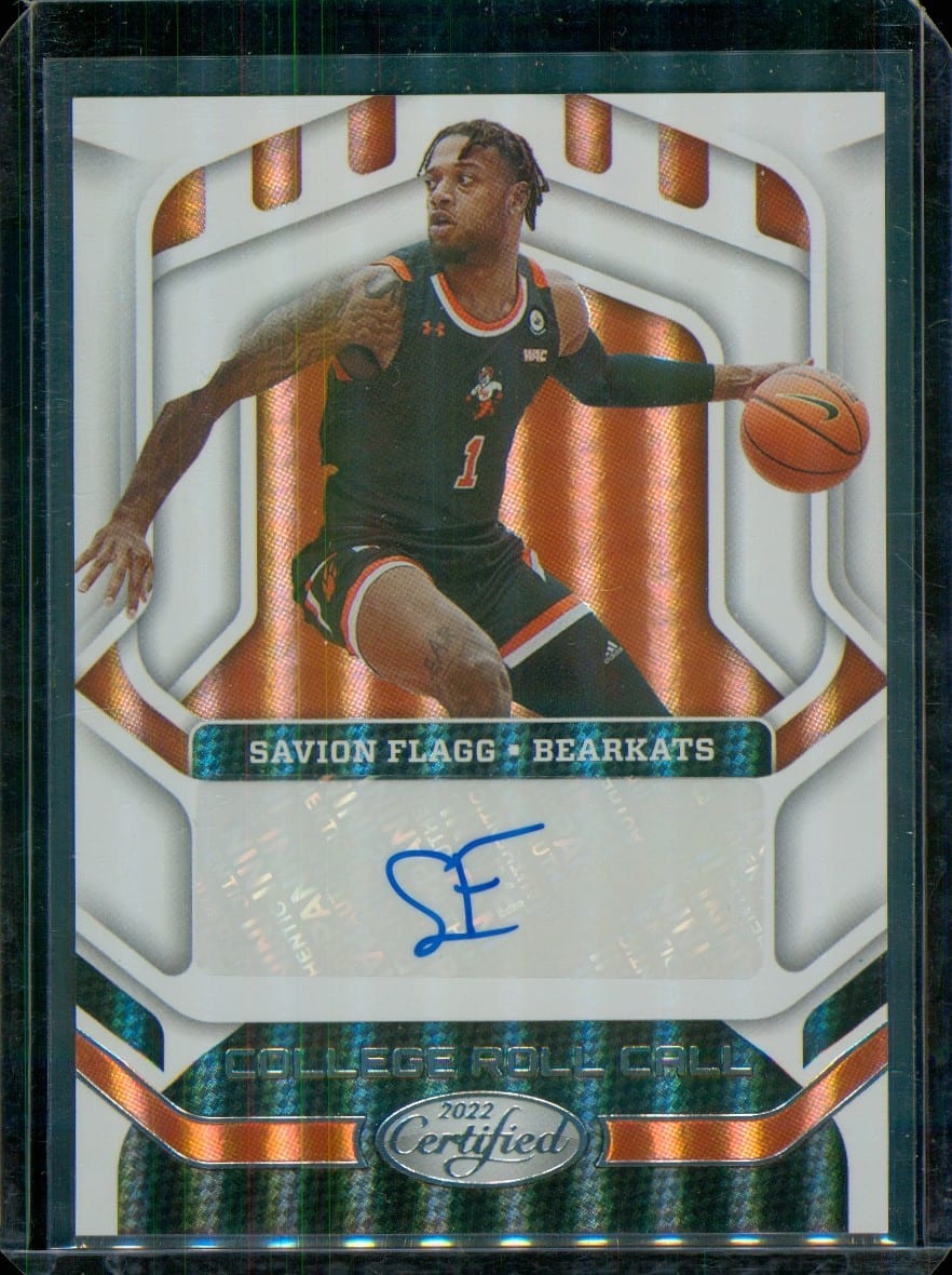 2022-23 Panini Chronicles Certified Draft Picks SAVION FLAGG Auto RC CRC-SFL, photo