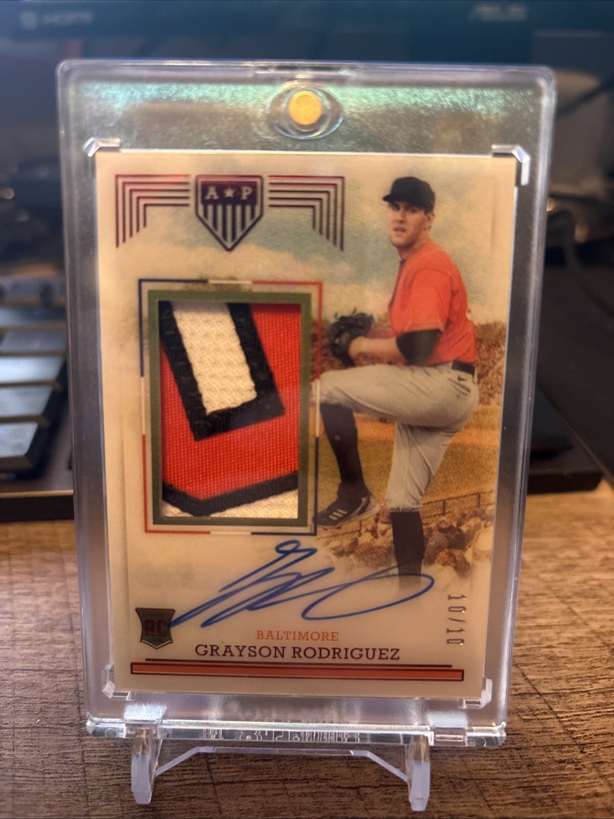 2023 Panini Chronicles America's Pastime Auto 10/10 Red #139 Grayson Rodriguez, photo