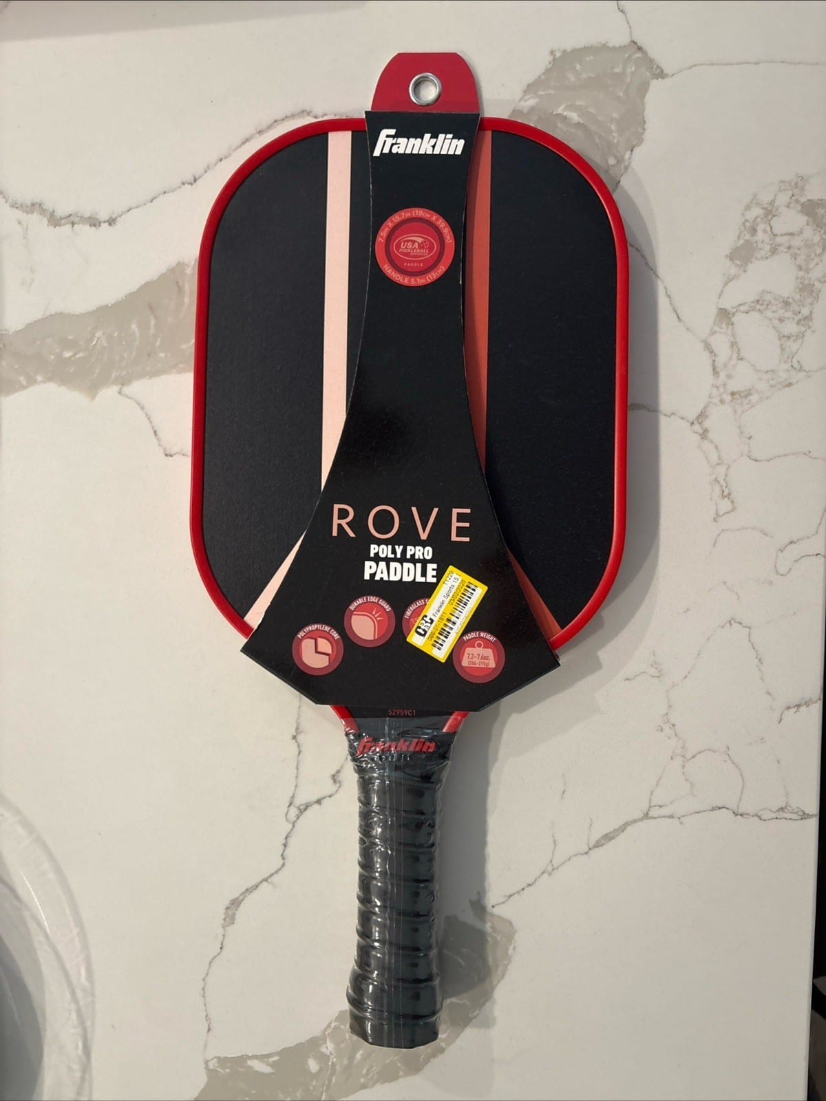 Franklin Sports Rove Poly Pro Paddle Black Red Model 52959C1, photo
