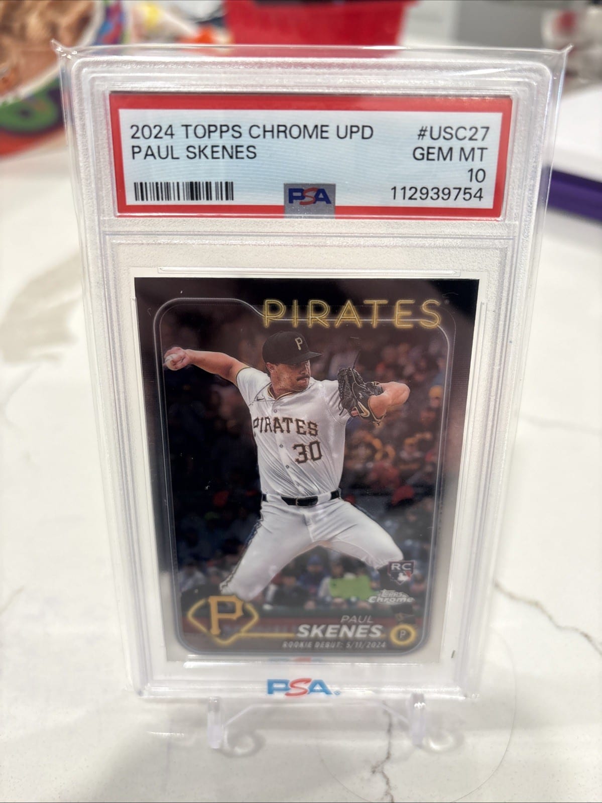 2024 Topps Chrome UPD Paul Skenes #USC27 PSA 10, photo