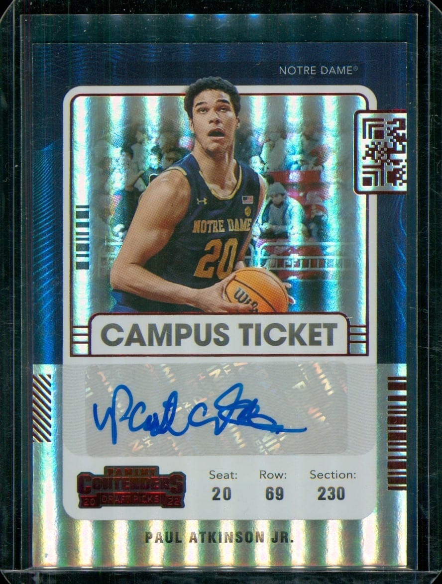 2022 Chronicles Contenders Campus Ticket Red /99 Auto Paul Atkinson Jr., photo