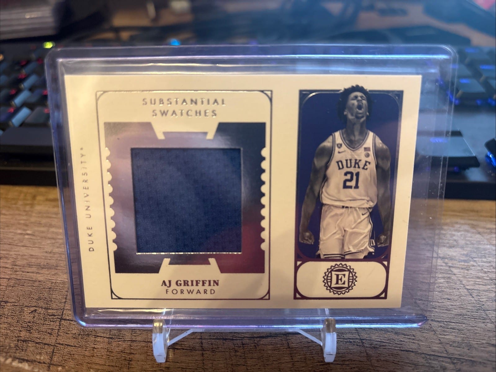 2022-23 Panini Encased Swatches AJ Griffin Basketball Card #ES-AJG, photo