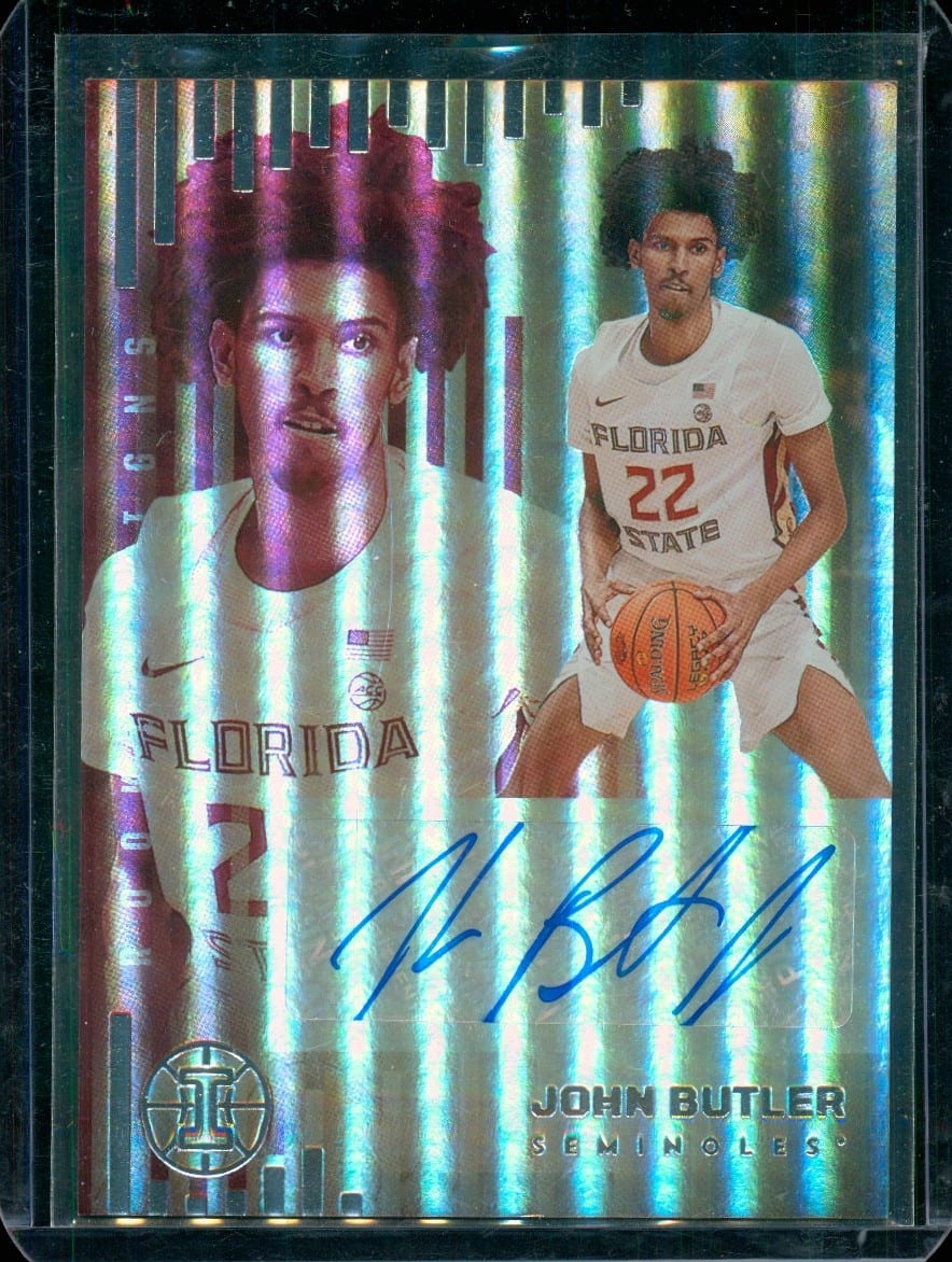 2022 Panini Chronicles Draft Picks #RS-JBU John Butler Illusions Rookie Signs, photo