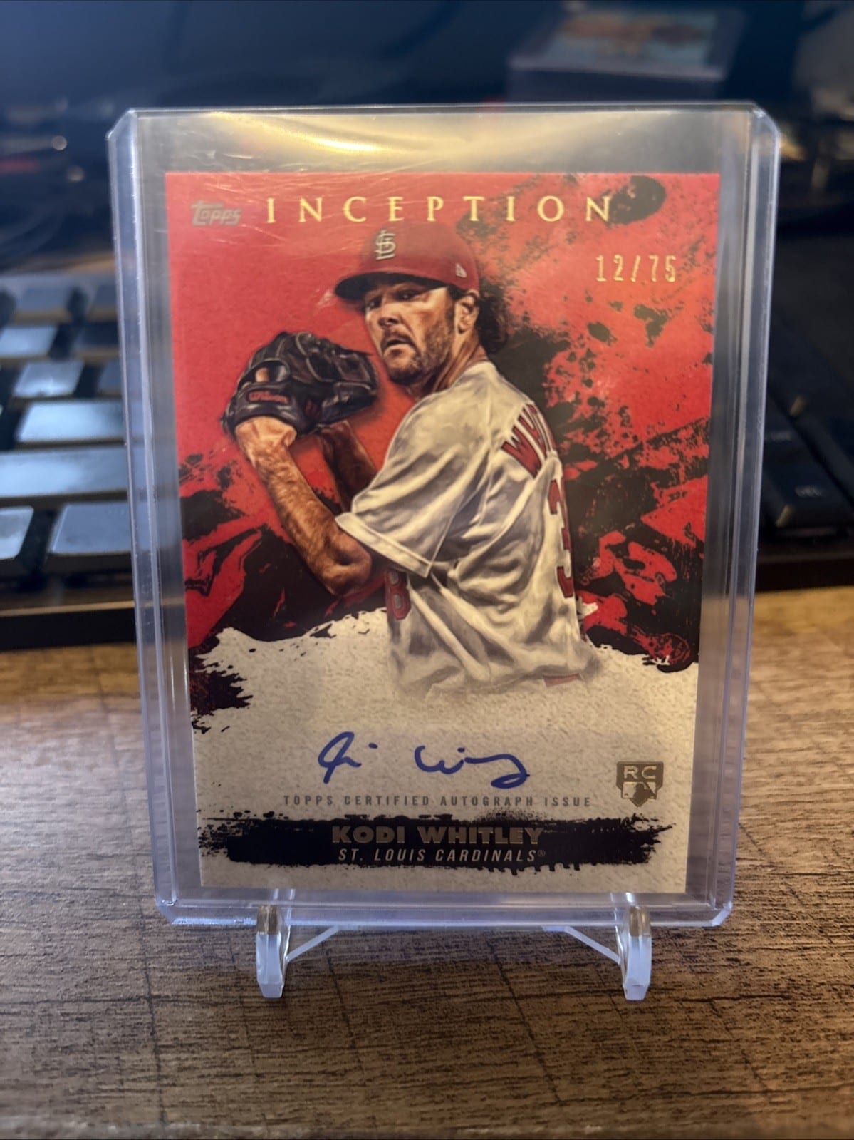 2021 Topps Inception Kodi Whitley Auto /75 Red #RESA-YM Rookie RC Autograph NM, photo