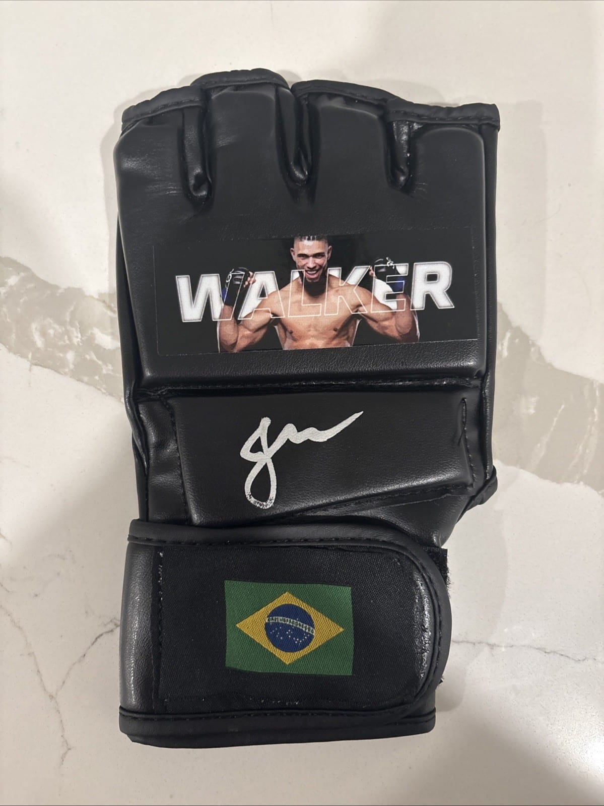 Johnny Walker Signed MMA Custom Brazil Glove (PA) Pristine Authentication Auto, photo