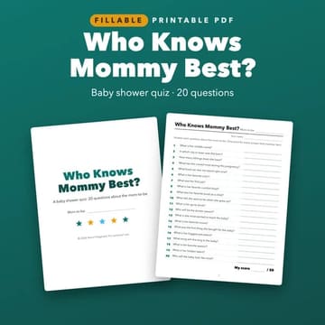 Who Knows Mommy Best Baby Shower Game, cover