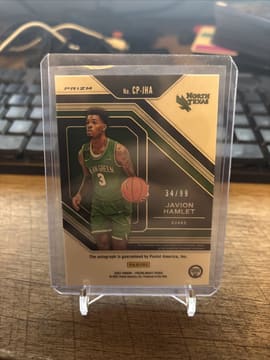 JAVION HAMLET RC /99 AUTO PURPLE ICE PRIZM DRAFT PANINI BASKETBALL 2021, photo 2
