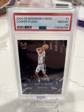 2024-2025 Bowman U Now Cooper Flagg #1 PSA 10