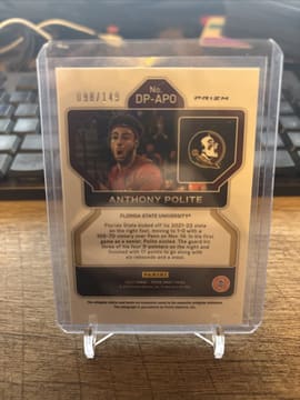 2022-23 Panini Prizm Draft Picks Autograph #DP-APO Anthony Polite /149 Blue Auto, photo 2