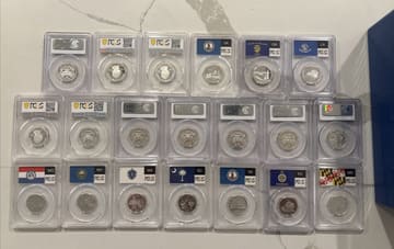 Lot of 20 PCGS Silver Quarters Graded PR69DCAM In PCGS Coin Holder Box, photo 5