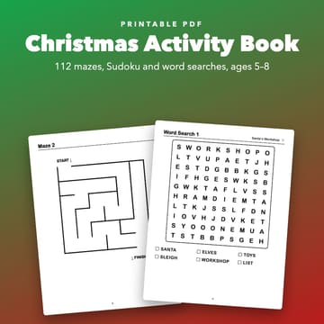 Christmas Activity Book for Kids Ages 5-8, cover