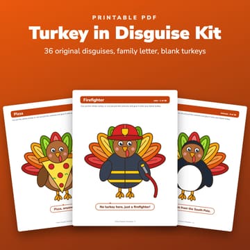 Turkey in Disguise Printable Kit, cover