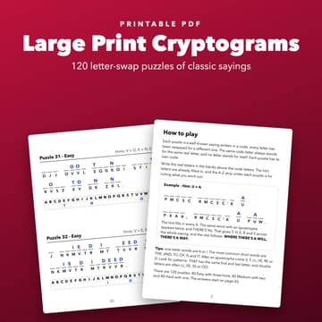 Large Print Cryptograms Printable for Seniors, cover