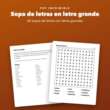 Sopa de letras en letra grande imprimible para mayores, cover