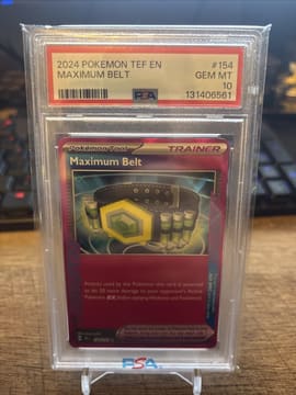 2024 Pokemon TEF EN Maximum Belt #154 PSA 10