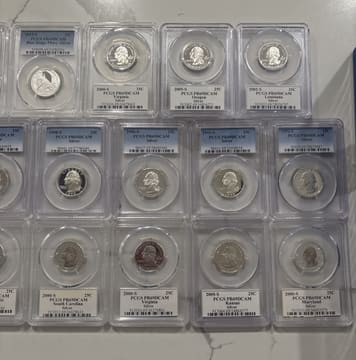 Lot of 20 PCGS Silver Quarters Graded PR69DCAM In PCGS Coin Holder Box, photo 3