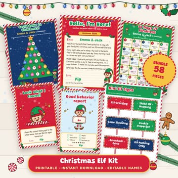 Christmas Elf Kit Bundle: Letters, 28 Notes, Props and Calendars, cover