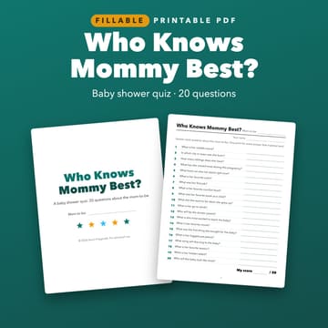 Who Knows Mommy Best Baby Shower Game, cover
