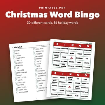 Christmas Bingo Printable for Kids and Classroom Parties, cover