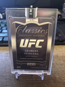 Georges St-Pierre 2023 Panini Instant UFC Donruss Classics Auto #10/10 Green, photo 2