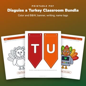 Disguise a Turkey Classroom Bundle, cover