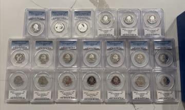Lot of 20 PCGS Silver Quarters Graded PR69DCAM In PCGS Coin Holder Box