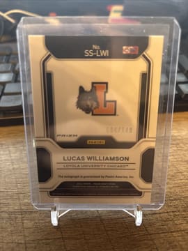 2022-23 Prizm Draft Sensational Signature Prizms Blue Lucas Williamson Auto /149, photo 2