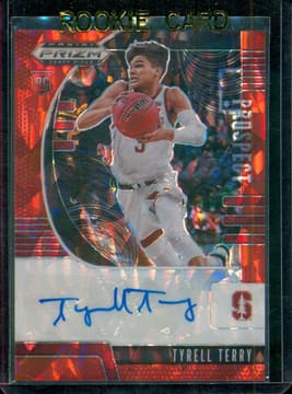 2020-21 Panini Prizm - PA-TT Tyrell Terry Autographs Red Ice Prizm