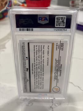 2024 Topps Chrome UPD Paul Skenes #USC27 PSA 10, photo 2