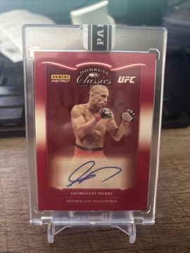 Georges St-Pierre 2023 Panini Instant UFC Donruss Classics Auto #7/25 Red