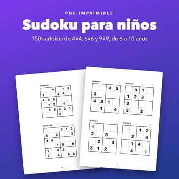 Sudoku para niños de 6 a 10 años, cover