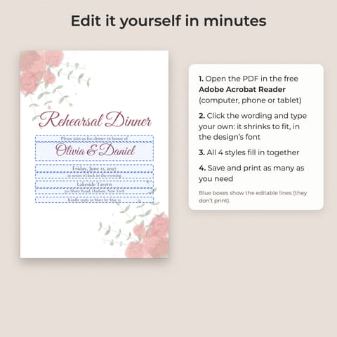 Rehearsal Dinner Invitation Template, preview 2