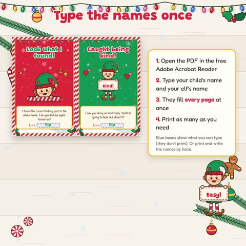 Christmas Elf Notes Printable, preview 2