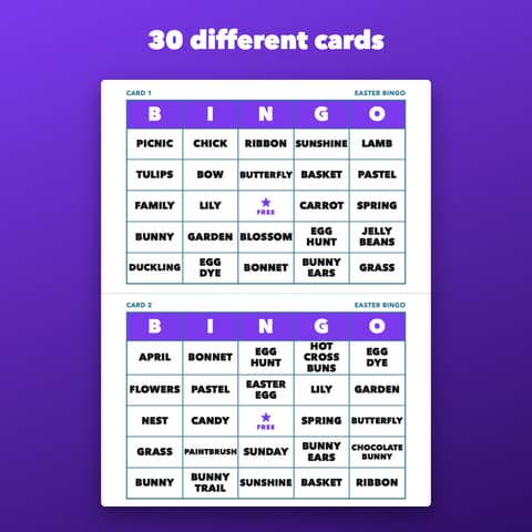Easter Bingo Printable for Kids and Classroom Parties, preview 1