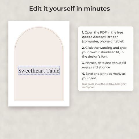 Modern Minimalist Wedding Table Numbers 1-30 and Place Cards, preview 2