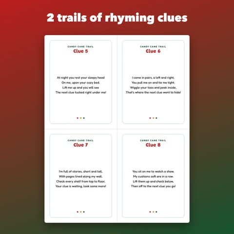 Christmas Scavenger Hunt for Kids: 2 Clue Trails and Picture Clues, preview 1