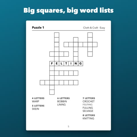 Large Print Word Fill-Ins Volume 2 Printable for Seniors, preview 1