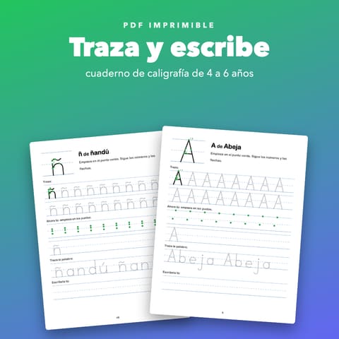 Cuaderno de caligrafía imprimible para niños de 4 a 6 años, cover