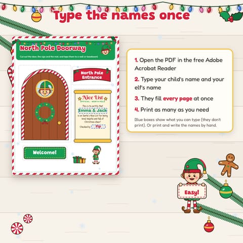 Christmas Elf Props Printable, preview 2