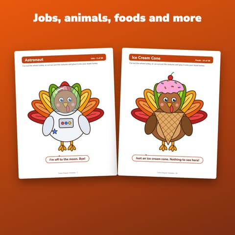 Turkey in Disguise Printable Kit, preview 2