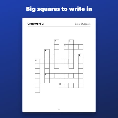 Large Print Crosswords Volume 2 Printable for Seniors, preview 1
