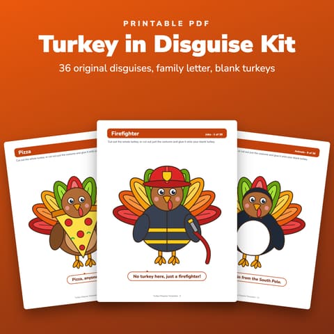 Turkey in Disguise Printable Kit, cover