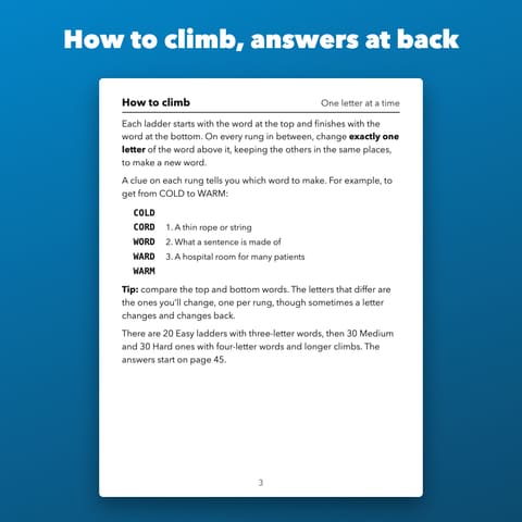 Large Print Word Ladders Printable for Seniors, preview 3