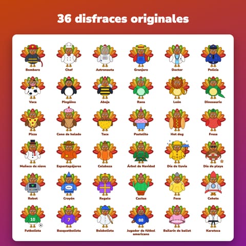 Disfraza un pavo imprimible en español, preview 1
