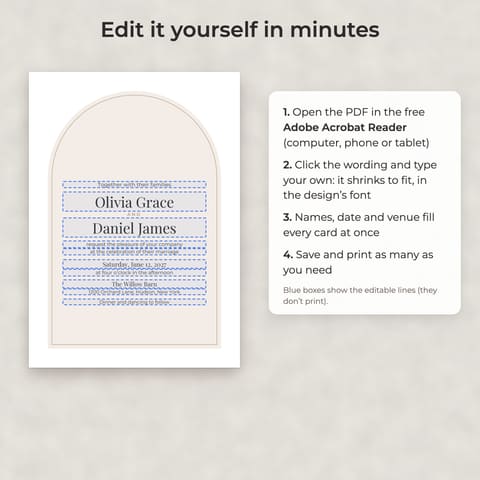 Modern Minimalist Wedding Template Bundle, preview 2