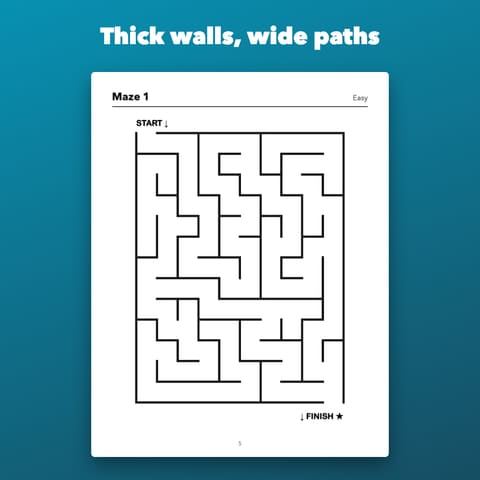 Large Print Mazes for Adults and Seniors, preview 1