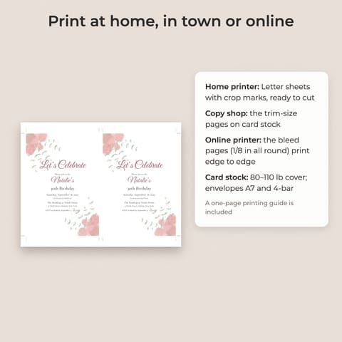 Birthday Invitation Template: 4 Styles (Editable PDF), preview 3