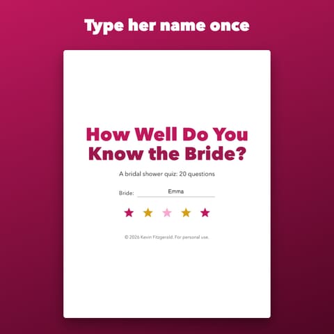 How Well Do You Know the Bride Quiz, preview 3