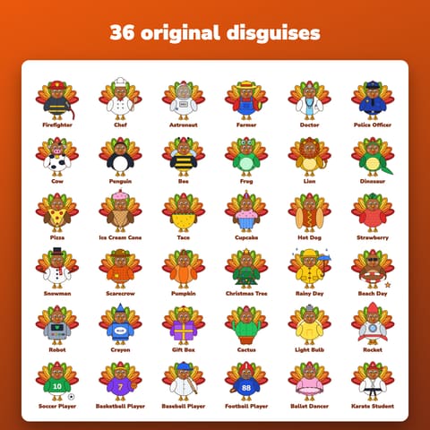 Turkey in Disguise Printable Kit, preview 1