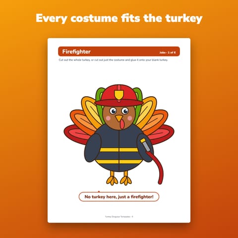 Turkey Disguise Template Printable, preview 3